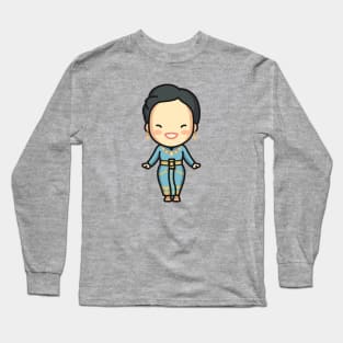 Cute Traditional Thai Woman Cartoon Long Sleeve T-Shirt